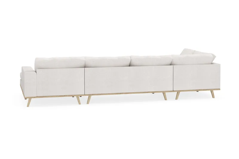 Copenhagen 5-seters Venstrevendt U-formet Sofa med Divan og Sjeselong i Bouclé - Hvit - Møbler - Sofaer - U-sofa