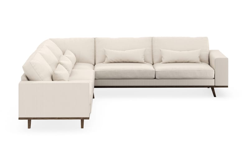 Copenhagen 6-seters L-formet Hjørnesofa i Manchester - Beige - Møbler - Sofaer - Hjørnesofaer
