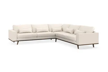 Copenhagen 6-seters L-formet Hjørnesofa i Manchester - Beige - Møbler - Sofaer - Hjørnesofaer