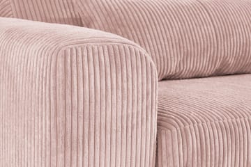 Copenhagen 6-seters L-formet Hjørnesofa i Manchester - Rosa - Møbler - Sofaer - Hjørnesofaer