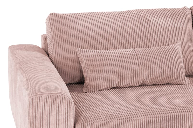 Copenhagen 6-seters L-formet Hjørnesofa i Manchester - Rosa - Møbler - Sofaer - Hjørnesofaer