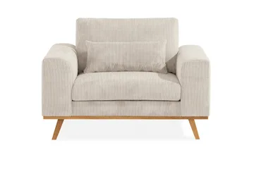 Copenhagen Sofagruppe 3-seter + 2-seter Sofa + Lenestol + Fotskammel i Manchester - Beige - Møbler - Sofaer - Sofagrupper