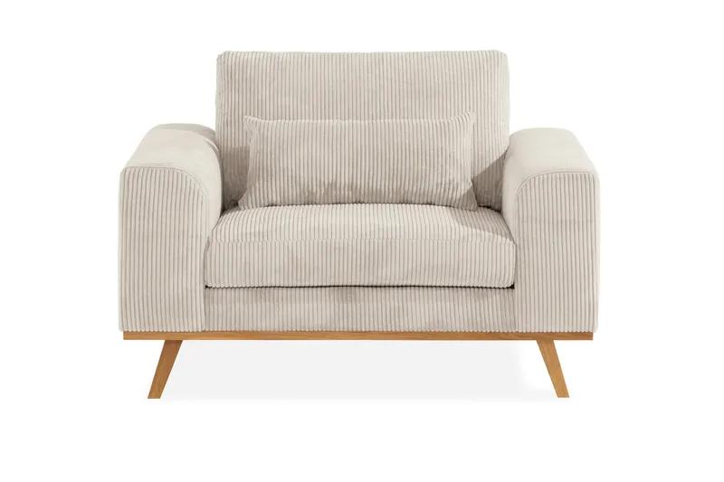 Copenhagen Sofagruppe 3-seter + 2-seter Sofa + Lenestol + Fotskammel i Manchester - Beige - Møbler - Sofaer - Sofagrupper