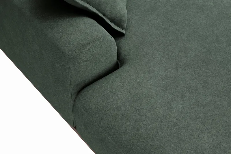 Copenhagen Premium 5-personers Højrevendt U-formet Dyb Sofa med Divan og Chaiselong i Stoff - Grön - Møbler - Sofaer - U-sofa