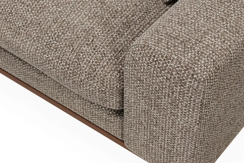 Copenhagen Premium 4-personers Venstrevendt L-formet Dyb Divansofa i Chenille - Brun - Møbler - Sofaer - Sofaer med sjeselong - 4 seters sofa med divan