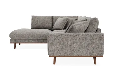 Copenhagen Premium 4-personers Venstrevendt L-formet Dyb Chaiselongsofa i Chenille - Grå - Møbler - Sofaer - Sofaer med sjeselong - 4 seters sofa med divan