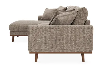 Copenhagen Premium 4-personers Venstrevendt L-formet Dyb Divansofa i Chenille - Brun - Møbler - Sofaer - Sofaer med sjeselong - 4 seters sofa med divan