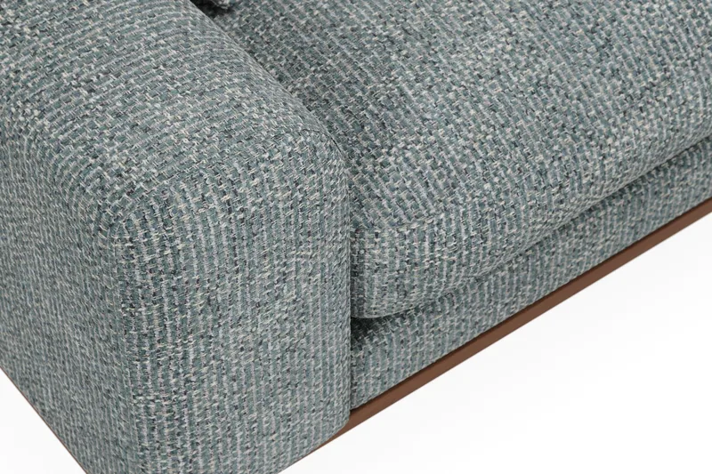 Copenhagen Premium 4-personers Højrevendt L-formet Dyb Chaiselongsofa i Chenille - Grå/blå - Møbler - Sofaer - Sofaer med sjeselong - 4 seters sofa med divan