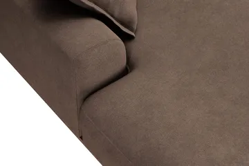 Copenhagen Premium 5-personers Højrevendt U-formet Dyb Sofa med Divan og Chaiselong i Stoff - Mørkebrun - Møbler - Sofaer - U-sofa