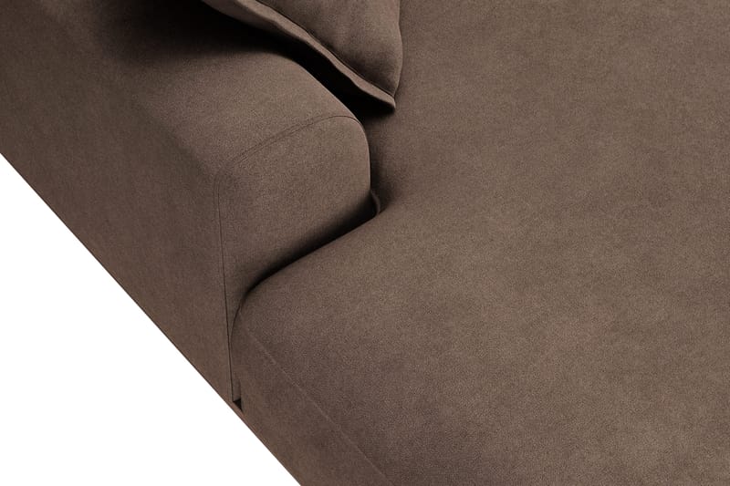 Copenhagen Premium 5-personers Højrevendt U-formet Dyb Sofa med Divan og Chaiselong i Stoff - Mørkebrun - Møbler - Sofaer - U-sofa