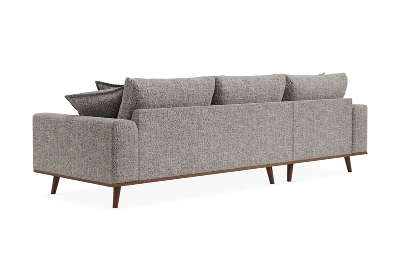 Copenhagen Premium 4-personers Venstrevendt L-formet Dyb Divansofa i Chenille - Grå - Møbler - Sofaer - Sofaer med sjeselong - 4 seters sofa med divan