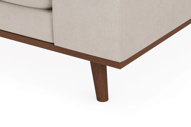 Copenhagen Premium 5-personers Venstrevendt U-formet Dyb Sofa med Divan og Chaiselong i Stoff - Beige - Møbler - Sofaer - U-sofa