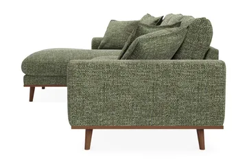 Copenhagen Premium 4-personers Venstrevendt L-formet Dyb Divansofa i Chenille - Grøn - Møbler - Sofaer - Sofaer med sjeselong - 4 seters sofa med divan