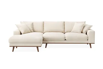 Copenhagen Premium 4-personers Venstrevendt L-formet Dyb Divansofa i Chenille