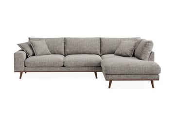 Copenhagen Premium 4-personers Højrevendt L-formet Dyb Chaiselongsofa i Chenille