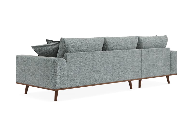Copenhagen Premium 4-personers Venstrevendt L-formet Dyb Divansofa i Chenille - Grå/blå - Møbler - Sofaer - Sofaer med sjeselong - 4 seters sofa med divan