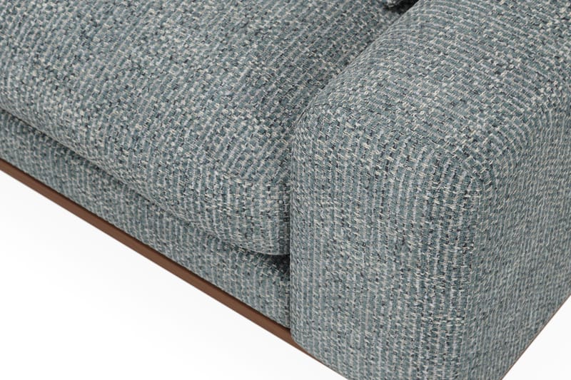 Copenhagen Premium 4-personers Venstrevendt L-formet Dyb Divansofa i Chenille - Grå/blå - Møbler - Sofaer - Sofaer med sjeselong - 4 seters sofa med divan