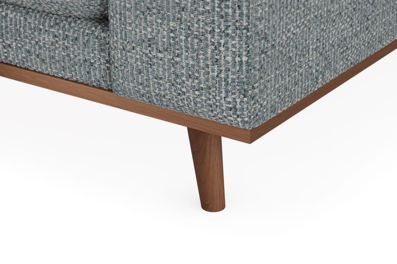 Copenhagen Premium 4-personers Venstrevendt L-formet Dyb Divansofa i Chenille - Grå/blå - Møbler - Sofaer - Sofaer med sjeselong - 4 seters sofa med divan