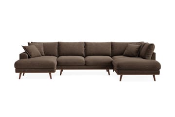 Copenhagen Premium 5-personers Venstrevendt U-formet Dyb Sofa med Divan og Chaiselong i Stof