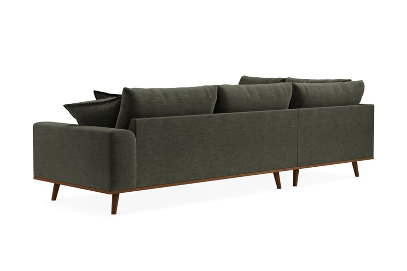 Copenhagen Premium 4-personers Venstrevendt L-formet Dyb Chaiselongsofa i Stof - Grøn - Møbler - Sofaer - Sofaer med sjeselong - 4 seters sofa med divan
