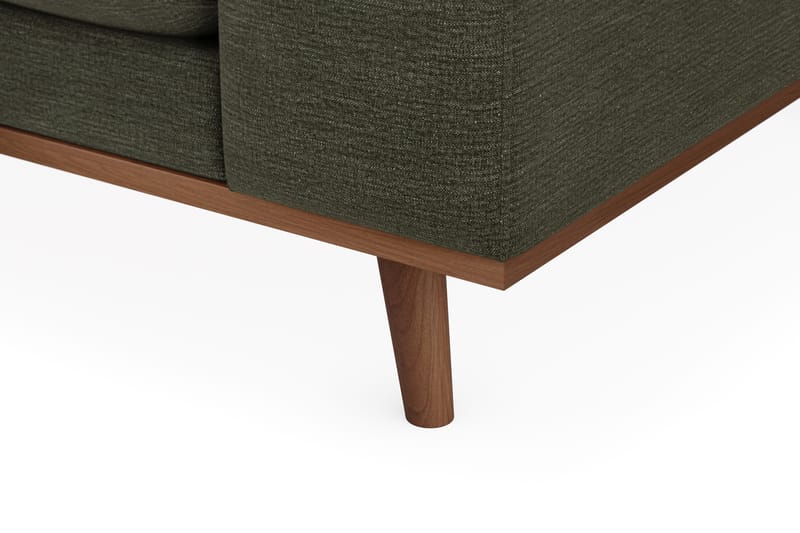 Copenhagen Premium 4-personers Venstrevendt L-formet Dyb Divansofa i Stof - Grøn - Møbler - Sofaer - Sofaer med sjeselong - 4 seters sofa med divan