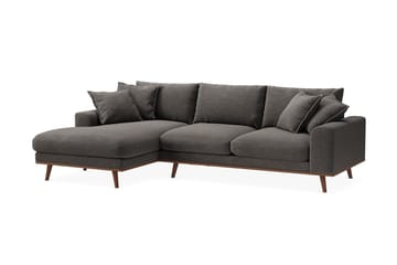 Copenhagen Premium 4-personers Venstrevendt L-formet Dyb Divansofa i Stof - Mørkegrå - Møbler - Sofaer - Sofaer med sjeselong - 4 seters sofa med divan