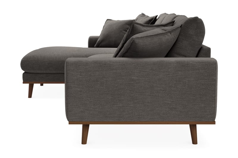 Copenhagen Premium 4-personers Venstrevendt L-formet Dyb Divansofa i Stof - Mørkegrå - Møbler - Sofaer - Sofaer med sjeselong - 4 seters sofa med divan