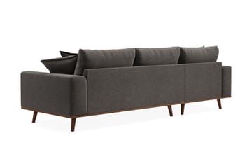 Copenhagen Premium 4-personers Venstrevendt L-formet Dyb Divansofa i Stof - Mørkegrå - Møbler - Sofaer - Sofaer med sjeselong - 4 seters sofa med divan