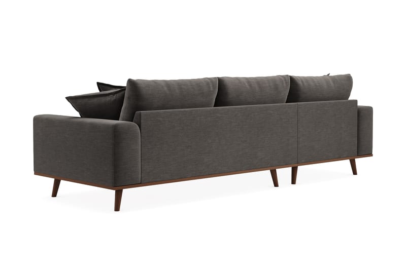 Copenhagen Premium 4-personers Venstrevendt L-formet Dyb Divansofa i Stof - Mørkegrå - Møbler - Sofaer - Sofaer med sjeselong - 4 seters sofa med divan