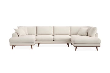 Copenhagen Premium 5-personers Venstrevendt U-formet Dyb Sofa med Divan og Chaiselong i Stof