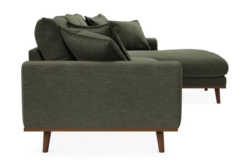 Copenhagen Premium 4-personers Højrevendt L-formet Dyb Divansofa i Stof - Grøn - Møbler - Sofaer - Sofaer med sjeselong - 4 seters sofa med divan