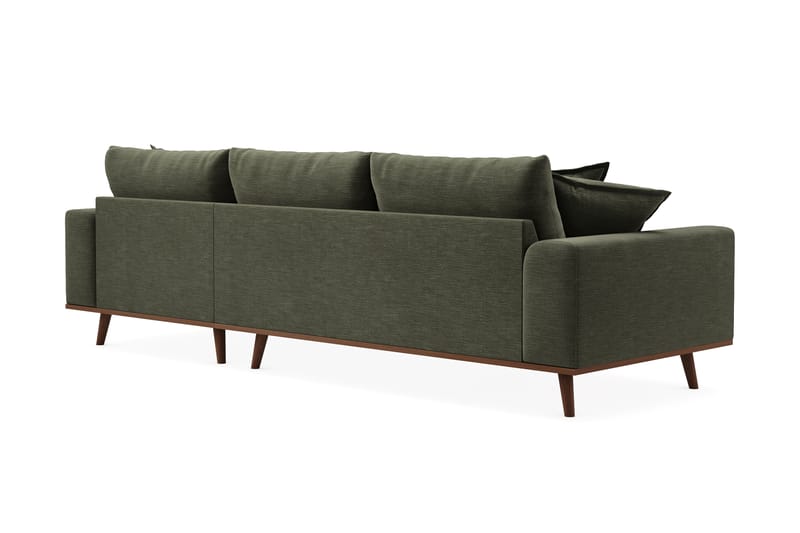 Copenhagen Premium 4-personers Højrevendt L-formet Dyb Divansofa i Stof - Grøn - Møbler - Sofaer - Sofaer med sjeselong - 4 seters sofa med divan