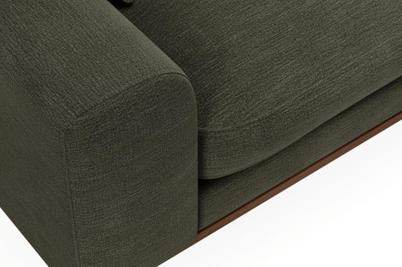Copenhagen Premium 4-personers Højrevendt L-formet Dyb Divansofa i Stof - Grøn - Møbler - Sofaer - Sofaer med sjeselong - 4 seters sofa med divan