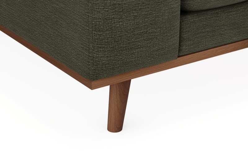 Copenhagen Premium 4-personers Højrevendt L-formet Dyb Divansofa i Stof - Grøn - Møbler - Sofaer - Sofaer med sjeselong - 4 seters sofa med divan