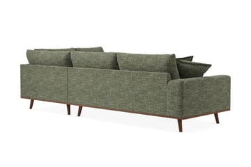 Copenhagen Premium 4-personers Højrevendt L-formet Dyb Chaiselongsofa i Chenille - Grøn - Møbler - Sofaer - Sofaer med sjeselong - 4 seters sofa med divan