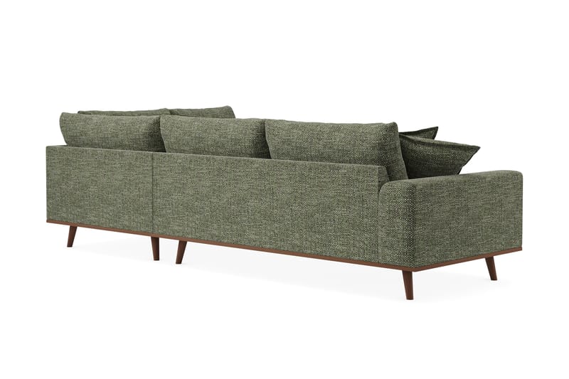Copenhagen Premium 4-personers Højrevendt L-formet Dyb Chaiselongsofa i Chenille - Grøn - Møbler - Sofaer - Sofaer med sjeselong - 4 seters sofa med divan