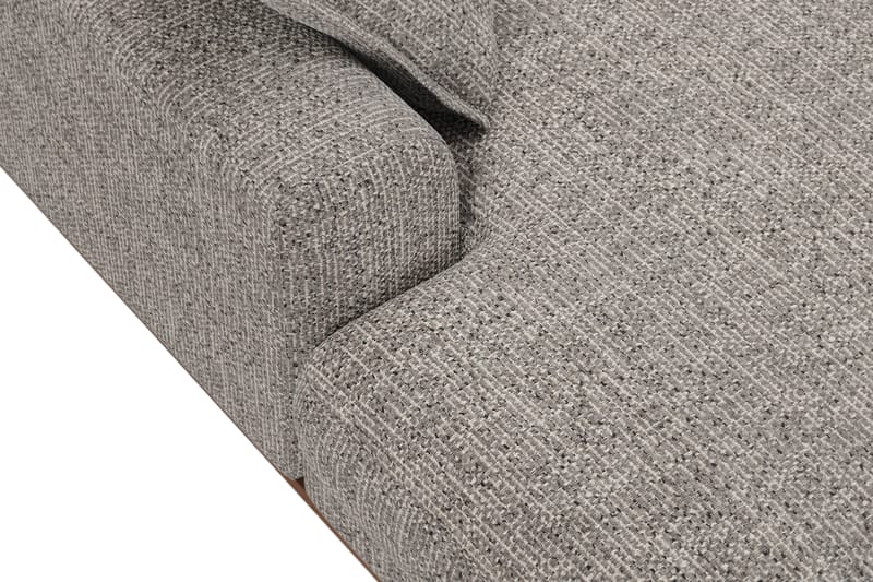 Copenhagen Premium 5-personers Højrevendt U-formet Dyb Sofa med Divan og Chaiselong i Chenille - Grå - Møbler - Sofaer - U-sofa