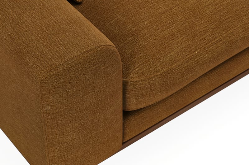 Copenhagen Premium 4-personers Højrevendt L-formet Dyb Chaiselongsofa i Stof - Sennepsgul - Møbler - Sofaer - Sofaer med sjeselong - 4 seters sofa med divan