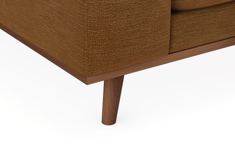 Copenhagen Premium 4-personers Højrevendt L-formet Dyb Chaiselongsofa i Stof - Sennepsgul - Møbler - Sofaer - Sofaer med sjeselong - 4 seters sofa med divan