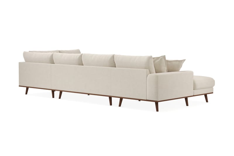 Copenhagen Premium 5-personers Venstrevendt U-formet Dyb Sofa med Divan og Chaiselong i Stof - Beige - Møbler - Sofaer - U-sofa