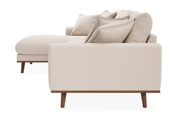 Copenhagen Premium 4-personers Venstrevendt L-formet Dyb Divansofa i Bouclé - Lys beige - Møbler - Sofaer - Sofaer med sjeselong - 4 seters sofa med divan