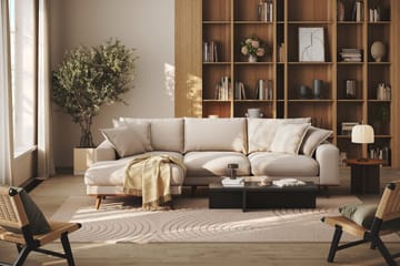 Copenhagen Premium 4-personers Venstrevendt L-formet Dyb Divansofa i Bouclé - Lys beige - Møbler - Sofaer - Sofaer med sjeselong - 4 seters sofa med divan