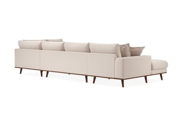 Copenhagen Premium 5-personers Højrevendt U-formet Dyb Sofa med Divan og Chaiselong i Bouclé - Lys beige - Møbler - Sofaer - U-sofa
