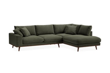 Copenhagen Premium 4-personers Højrevendt L-formet Dyb Chaiselongsofa i Stof - Grøn - Møbler - Sofaer - Sofaer med sjeselong - 4 seters sofa med divan