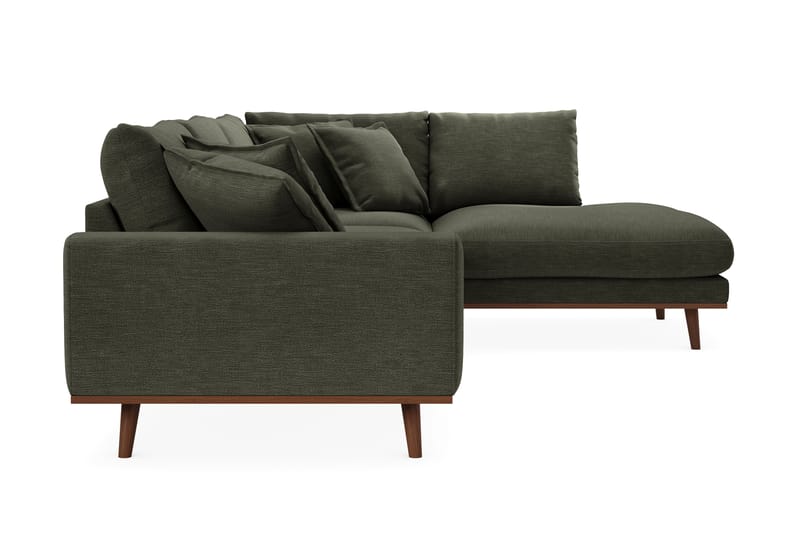 Copenhagen Premium 4-personers Højrevendt L-formet Dyb Chaiselongsofa i Stof - Grøn - Møbler - Sofaer - Sofaer med sjeselong - 4 seters sofa med divan