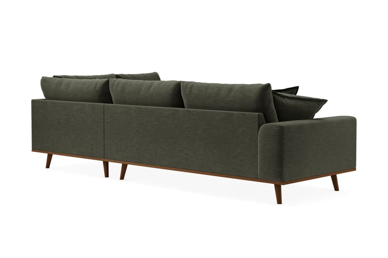 Copenhagen Premium 4-personers Højrevendt L-formet Dyb Chaiselongsofa i Stof - Grøn - Møbler - Sofaer - Sofaer med sjeselong - 4 seters sofa med divan