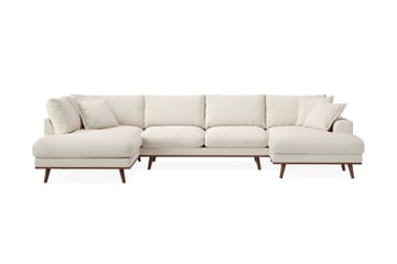Copenhagen Premium 5-personers Højrevendt U-formet Dyb Sofa med Divan og Chaiselong i Stof