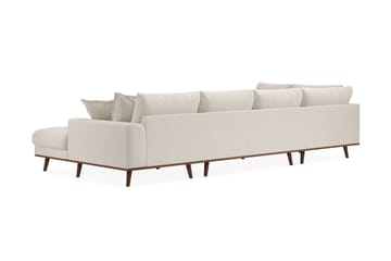 Copenhagen Premium 5-personers Højrevendt U-formet Dyb Sofa med Divan og Chaiselong i Stof - Lys beige - Møbler - Sofaer - U-sofa