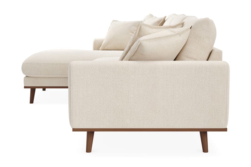 Copenhagen Premium 4-personers Venstrevendt L-formet Dyb Divansofa i Chenille - Lys beige - Møbler - Sofaer - Sofaer med sjeselong - 4 seters sofa med divan