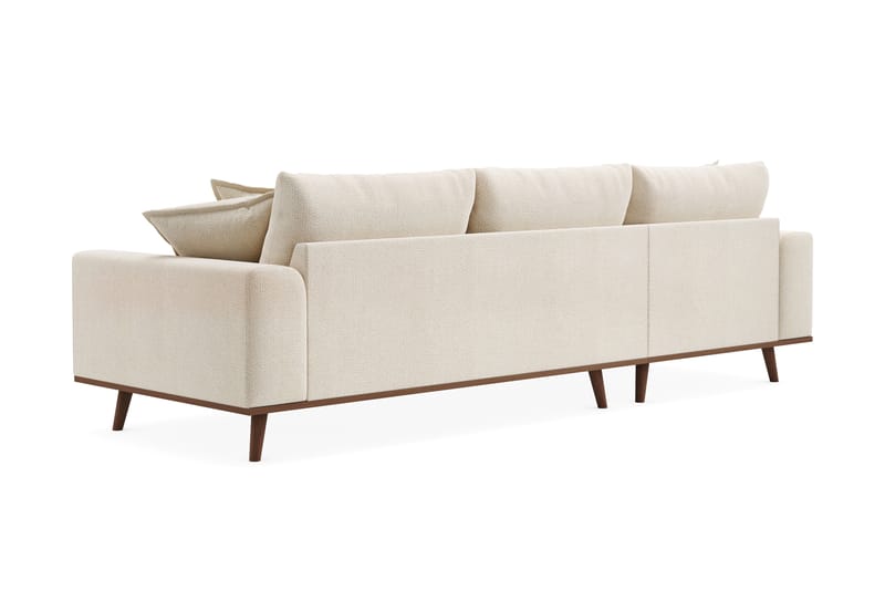 Copenhagen Premium 4-personers Venstrevendt L-formet Dyb Divansofa i Chenille - Lys beige - Møbler - Sofaer - Sofaer med sjeselong - 4 seters sofa med divan